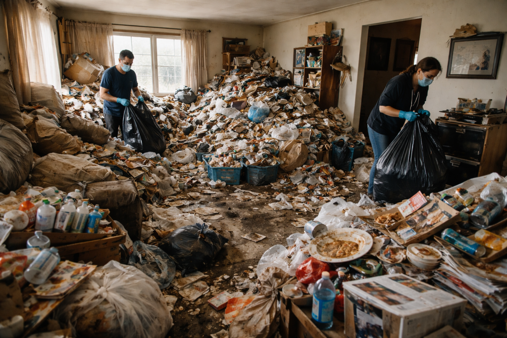 Hoarding problems in the UK, biohazard zone