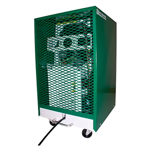 industrial dehumidifier and air movers drying flood damaged property in the UK